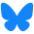 Blue butterfly icon